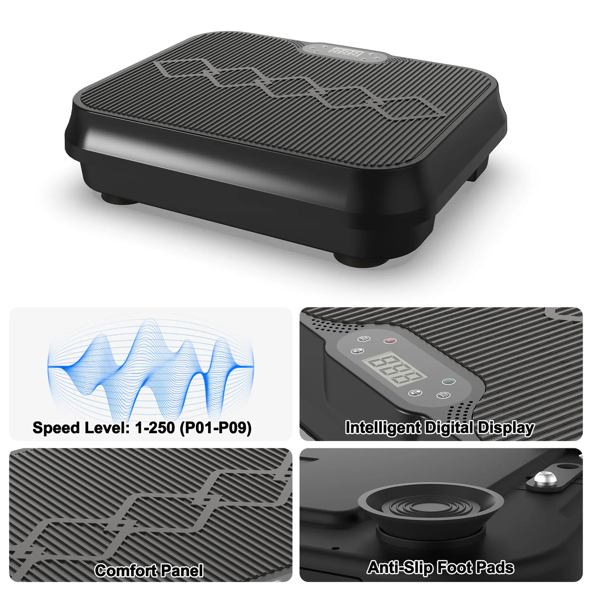 Vibration Plate Exercise Machine - Black